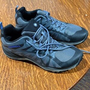 Merrell Black and Blue Outdoor Shoes
